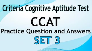 3 CCAT Practice Question and Answer  Set 3  With Explanation [upl. by Kalfas]