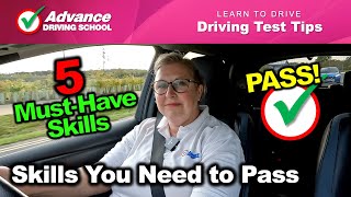 The 5 skills you must have to pass your driving test  Learn to drive Driving Test Tips [upl. by Autumn]