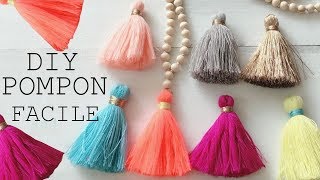 DIY POMPON  COMMENT FAIRE FACILEMENT UN POMPON [upl. by Aneerbas]