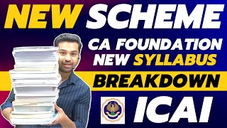 CA Foundation New Course  Full Syllabus Breakdown  Class 11 amp Class 12 Students Must Watch [upl. by Neirrad]