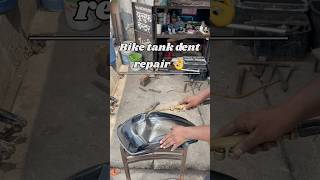 Bike tank dent repair 👍 denting dental stbikemodified viralvideo [upl. by Enreval109]