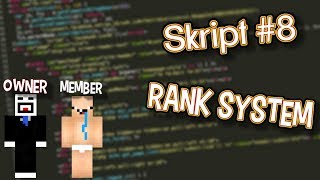 Minecraft Skript Tutorial 8  Rank System [upl. by Nauqyt]