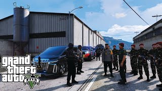 Konvoi Pengawalan Jenderal Diserang Pria Bersenjata  GTA 5 Mod Polisi Indonesia [upl. by Elohcim]