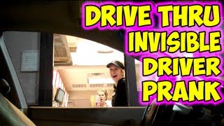 Drive Thru Invisible Driver Prank [upl. by Yevrah]