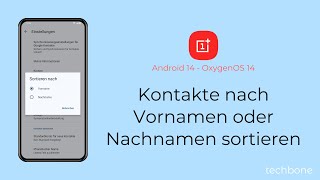 Kontakte nach Vornamen oder Nachnamen sortieren  OnePlus Android 14  OxygenOS 14 [upl. by Aube]