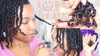 TWISTING amp TRIMMING  NATURAL HAIR [upl. by Ygief255]