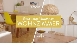 Wohnzimmer Umgestaltung Tipps für eine neue Einrichtung  Westwing Makeover [upl. by Akkim969]