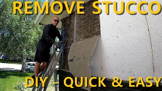 How To Remove Stucco  DIY [upl. by Drofdeb540]