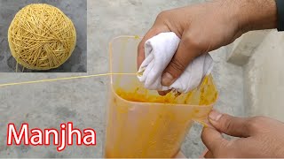 How to make Manjha At home  Best Manjha To Cut Other Kites [upl. by Bonnibelle]