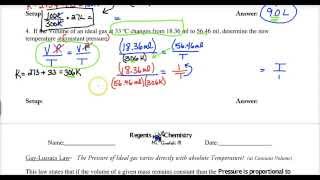 Lecture 119R Charles law and Gay Lussac Calculations [upl. by Noside]