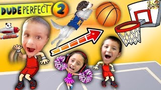 Kids Make Impossible Basketball Shot DUDE PERFECT 2 FGTEEV Gameplay  Skit [upl. by Almund]