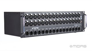 MIDAS DL32 32 Input 16 Output Stage Box with 32 MIDAS Microphone Preamplifiers [upl. by Nitas]