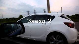 Astra J 16T AT stock vs Mazda 3 5D MTavi [upl. by Niwrad743]