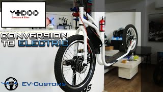 YEDOO Kick Scooter Conversion to Electric 250Watt 36Volt 5Ah [upl. by Brunell]