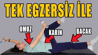 TEK EGZERSİZ İLE KARIN BACAKOMUZ KASLARINIZI ÇALIŞTIRIN aktifizyo fiziktedavi egzersiz [upl. by Cimah]