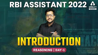 RBI Assistant 2022  RBI Assistant Reasoning  Introduction Class 1  RBI Assistant Notification [upl. by Macpherson]