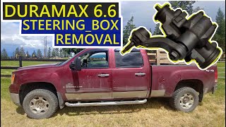 STEERING BOX REMOVAL CHEVROLET SILVERADO HD  GMC SIERRA HD  Duramax 66 Diesel  4K [upl. by Nerad]