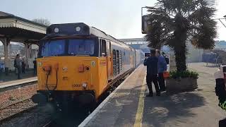 Paignton 26 March 2022 Charter train leaving and local completeing shunt move [upl. by Trust]