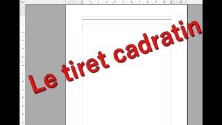 Le tiret cadratin sur open office [upl. by Ytsirc69]