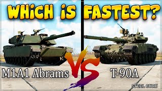 T90A VS M1A1 Abrams  WHICH IS FASTEST War Thunder [upl. by Broddie]