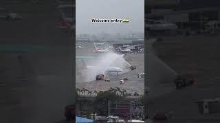 water canon salute for team India after winning t20 World Cup 2024Welcome championsflyfarmer [upl. by Ayote]