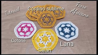 Tutorial Fiore Africano Uncinetto [upl. by Cown]