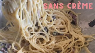 Recette pâtes carbonara italienne  sans crème [upl. by Seldan]