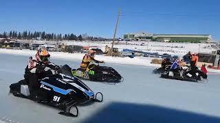 Maritime Snowmobile ChampionshipsWoodstock NBFebruary182024Fast machines [upl. by Milt]