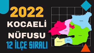 2022 Kocaeli Nüfusu  Kocaeli İlçe Nüfusları  Kocaeli Nüfusu Ne Kadar  Gebze’nin Nüfusu [upl. by Gwennie]