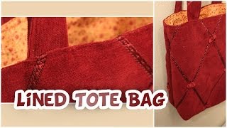 Basic Lined Tote Bag  How to EASY  Whitney Sews [upl. by Studley]