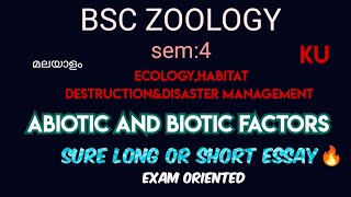 BSC ZOOLOGYSEM4ECOLOGYCOMPONENT OF ECOSYSTEMABIOTIC FACTORSKERALAUNIVERSITY [upl. by Akemahs]