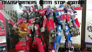 Stop Motion Optimus Prime vs Sentinel Prime Transformers DOTM [upl. by Drugi]