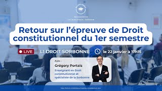 📢 LIVE  Retour sur lépreuve de droit constitutionnel  La Sorbonne L1 Droit [upl. by Eneluj]