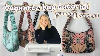 DIY baguette shoulder bag tutorial free pattern [upl. by Milly]