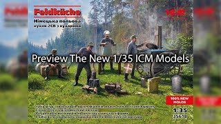 Preview Feldkuche WWII German Field Kitchen with cooks from ICM Models [upl. by Corso]