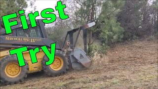 First Use with a Masticator Land Clearing Tree Mulcher [upl. by Nnylekoorb]