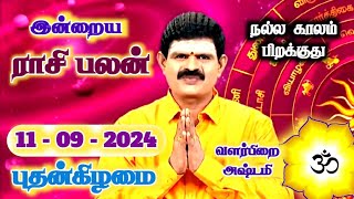 11092024  Indraya Rasi Palan  இன்றைய ராசி பலன்  Today Rasi Palan  Rasi Palan Today Tamil [upl. by Felicia445]