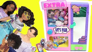 Disney Encanto Mirabel Luisa Isabela Dolls Play with Vending Machine  Mini Brands [upl. by Sverre]