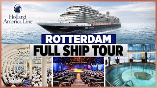 Holland America Rotterdam Full Ship Tour [upl. by Eirameinna414]