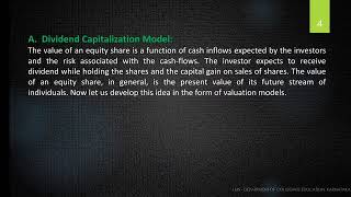 financial management valuation of equity shares [upl. by Meave]