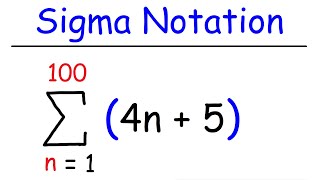 Sigma Notation and Summation Notation [upl. by Leiria]