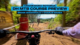 GoPro Crankworx Rotorua DH Course Preview with Brook MacDonald and Charlie Makea [upl. by Wahl]