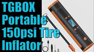 TGBOX Portable 150psi Tire Inflator [upl. by Edasalof]