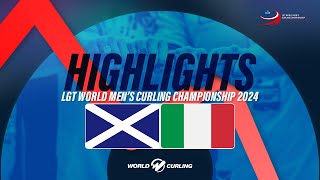 Bronze medal game Scotland v Italy  LGT World Mens Curling Championship 2024  Highlights [upl. by Arvad]