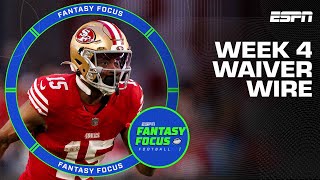 Top Waiver Wire Pickups for Week 4 Fantasy Football [upl. by Hudnut232]