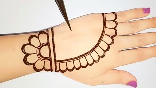 Easy and Simple Backhand Mehndi designs  Latest Beautiful mehandi design  Shabs Creation Mehndi [upl. by Aimak32]