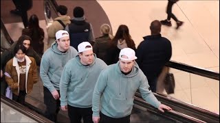 Triplets Respawn on Escalator Prank [upl. by Rostand238]