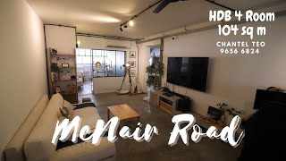 Singapore HDB at McNair Road  4Room Flat [upl. by Anaimad]