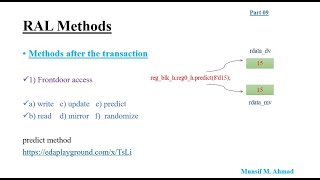 Predict method in SVUVM RAL Register Abstraction Layer SVUVM RAL VIDEO 09 [upl. by Hiroshi]