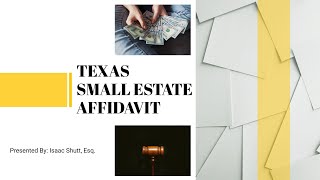 Understanding the Texas Small Estate Affidavit [upl. by Joletta]